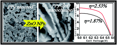 Graphical abstract: Nanochannel morphology of polypyrrole–ZnO nanocomposites towards dye sensitized solar cell application