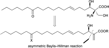 Graphical abstract: An enantio- and stereocontrolled synthesis of (−)-mycestericin E via cinchona alkaloid-catalyzed asymmetric Baylis–Hillman reaction