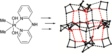 Graphical abstract: Organometallic molecular materials: self-assembly through hydrogen bonding of an organoplatinum network structure with zeolite-like topology