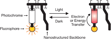 Graphical abstract: Fluorescence modulation with photochromic switches in nanostructured constructs