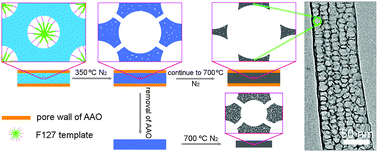Graphical abstract: A new restriction effect of hard templates for the shrinkage of mesoporous polymer during carbonization