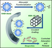 Graphical abstract: A novel synthetic strategy for covalently bonding dendrimers to ordered mesoporous silica: potential drug delivery applications