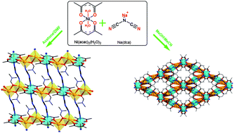 Graphical abstract: Solvent effects on the assembly of Ni/Na coordination polymers from reactions of [Ni(acac)2(H2O)2] with sodium dicyanamide