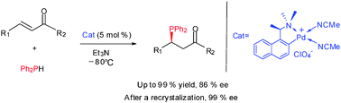Graphical abstract: Palladium(ii)-catalyzed asymmetric hydrophosphination of enones: efficient access to chiral tertiary phosphines
