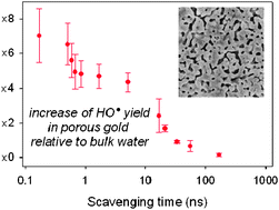 Graphical abstract: Radiolysis of water in nanoporous gold