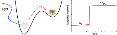 Graphical abstract: Magneto-optical control of a Mn12 nano-magnet