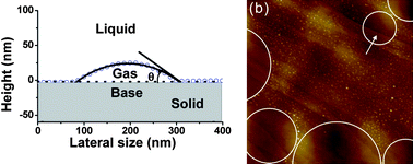 Graphical abstract: The length scales for stable gas nanobubbles at liquid/solid surfaces