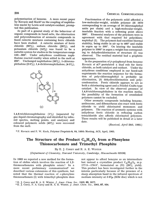 The structure of the product C21H12O6 from o-phenylene thionocarbonate and trimethyl phosphite