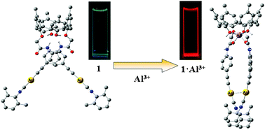 Graphical abstract: Highly selective ion probe for Al3+ based on Au(i)⋯Au(i) interactions in a bis-alkynyl calix[4]arene Au(i) isocyanide scaffold
