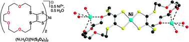 Graphical abstract: Dithiolene complexes as metallo-ligands: a crown-ether approach