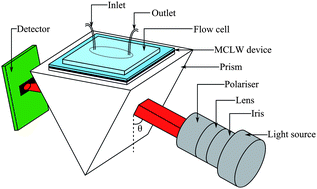 Graphical abstract: Absorption spectroscopy in microfluidic flow cells using a metal clad leaky waveguide device with a porous gel waveguide layer
