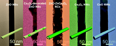 Graphical abstract: Controlled transformation of ZnO nanobelts into CoO/Co3O4 nanowires