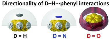 Graphical abstract: How directional are D–H⋯phenyl interactions in the solid state (D = C, N, O)?