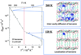 Graphical abstract: Local structure and dynamics of benzene confined in the IRMOF-1 nanocavity as studied by molecular dynamics simulation