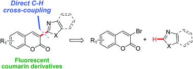 Graphical abstract: Direct C–H cross-coupling approach to heteroaryl coumarins