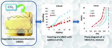 Graphical abstract: Solubility in CO2 and swelling studies by in situIR spectroscopy of vegetable-based epoxidized oils as polyurethane precursors