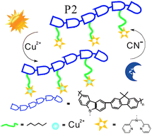 Graphical abstract: A new polyfluorene bearing pyridine moieties: a sensitive fluorescent chemosensor for metal ions and cyanide