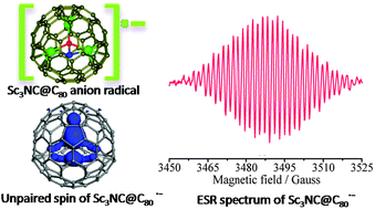 Graphical abstract: Spin-active metallofullerene stabilized by the core of an NC moiety