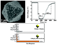 Graphical abstract: Enhanced Cl2 sensing performance by decorating discrete Au nanoparticles on octahedral CdIn2O4 crystals