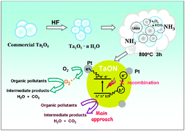 Graphical abstract: A TaON nano-photocatalyst with low surface reduction defects for effective mineralization of chlorophenols under visible light irradiation