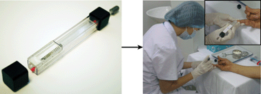 Graphical abstract: Lab-in-a-pen: a diagnostics format familiar to patients for low-resource settings