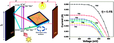 Graphical abstract: A bright entry to improve the performance of DSSCs with the influence of novel optoelectronic acridinedione based macromolecules in I−/I3− electrolytes