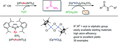 Graphical abstract: Combination of gold and iridium catalysts for the synthesis of N-alkylated amides from nitriles and alcohols