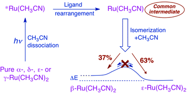 Graphical abstract: Isomerization initiated by photoinduced ligand dissociation in Ru(ii) complexes with the ligand 2-p-tolylpyridinecarboxaldimine