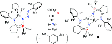 Graphical abstract: Cleavage of an aryl carbon–nitrogen bond of a phosphazido iron(ii) complex promoted by hydride metathesis