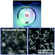 Graphical abstract: Sustainable catalytic oxidation of alcohols over the interface between air and water