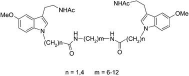 Graphical abstract: N1-linked melatonin dimers as bivalent ligands targeting dimeric melatonin receptors