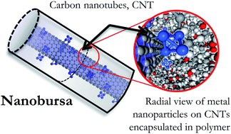 Graphical abstract: A nanobursa mesh: a graded electrospun nanofiber mesh with metal nanoparticles on carbon nanotubes