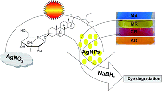 Graphical abstract: β-Sitosterol-d-glucopyranoside isolated from Desmostachya bipinnata mediates photoinduced rapid green synthesis of silver nanoparticles