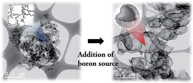 Graphical abstract: Synthesis of nitrogen and boron co-doped carbon (CNB) and their CO2 capture properties: from porous to hollow granule structure