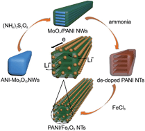 Graphical abstract: Aqueous Li-ion cells with superior cycling performance using multi-channeled polyaniline/Fe2O3 nanotube anodes