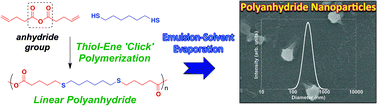 Graphical abstract: Polyanhydride nanoparticles by ‘click’ thiol–ene polymerization