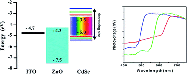 Graphical abstract: Size-dependent surface photovoltage in CdSe nanocrystal-based thin films