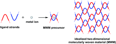 Graphical abstract: Metal-templated synthesis of intertwined, functionalized strands as precursors to molecularly woven materials