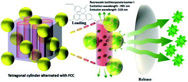 Graphical abstract: Hierarchical mesoporous silicas templated by PE-b-PEO-b-PLA triblock copolymer for fluorescent drug delivery