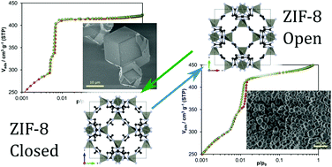 Graphical abstract: Role of crystal size on swing-effect and adsorption induced structure transition of ZIF-8