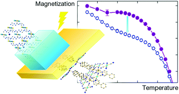 Graphical abstract: Synergistic photomagnetic effects in coordination polymer heterostructure particles of Hofmann-like Fe(4-phenylpyridine)2[Ni(CN)4]·0.5H2O and K0.4Ni[Cr(CN)6]0.8·nH2O
