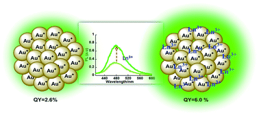 Graphical abstract: Adenosine monophosphate-capped gold(i) nanoclusters: synthesis and lanthanide ion-induced enhancement of their luminescence