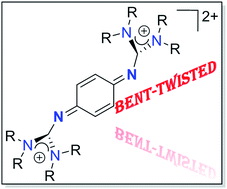 Graphical abstract: Bent and twisted: the electronic structure of 2-azapropenylium ions obtained by guanidine oxidation