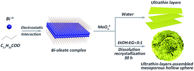 Graphical abstract: Ultrathin-nanosheet-assembled Bi2MoO6 mesoporous hollow framework for realizing optimized sunlight-driven photocatalytic water oxidation