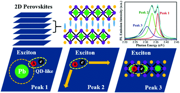 Graphical abstract: Distinctive excitonic recombination in solution-processed layered organic–inorganic hybrid two-dimensional perovskites