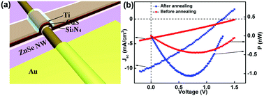 Graphical abstract: Efficient photovoltaic devices based on p-ZnSe/n-CdS core–shell heterojunctions with high open-circuit voltage