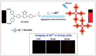 Graphical abstract: A red fluorescent turn-on chemosensor for Al3+ based on a dimethoxy triphenylamine benzothiadiazole derivative with aggregation-induced emission