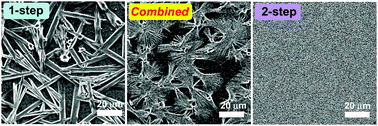 Graphical abstract: CH3NH3PbI3 films prepared by combining 1- and 2-step deposition: how crystal growth conditions affect properties
