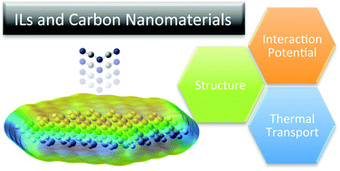 Graphical abstract: Molecular interactions and thermal transport in ionic liquids with carbon nanomaterials