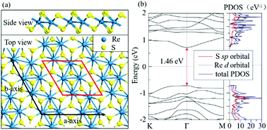 Graphical abstract: A study on the electronic and interfacial structures of monolayer ReS2–metal contacts